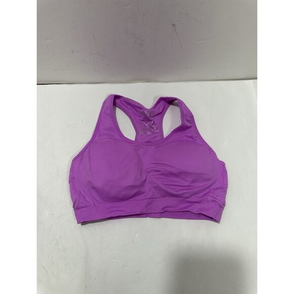 DANSKIN Women Seamless Sports Bra Crop Top Purpl w/Built In Cup Sz S/M (one Bra) - Picture 3 of 7